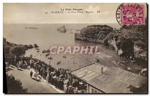 Cartes postales Biarritz La Port Vieux Regates