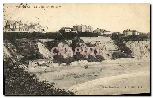 Cartes postales Biarritz La Cote des Basques