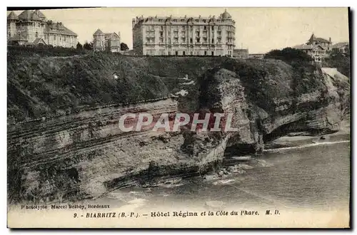 VINTAGE POSTCARD Biarritz Hotel Regina And the Dimension of the Lighthouse�
