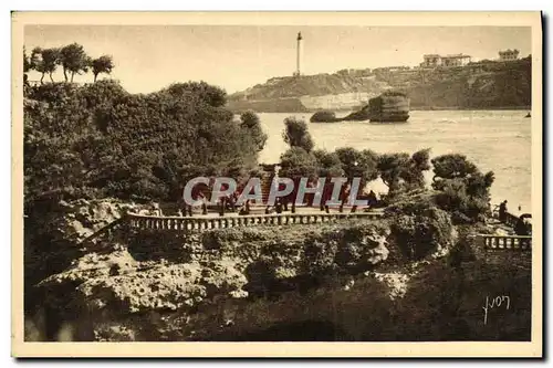 Cartes postales Biarritz La Rocher Du Basta A maree Basse