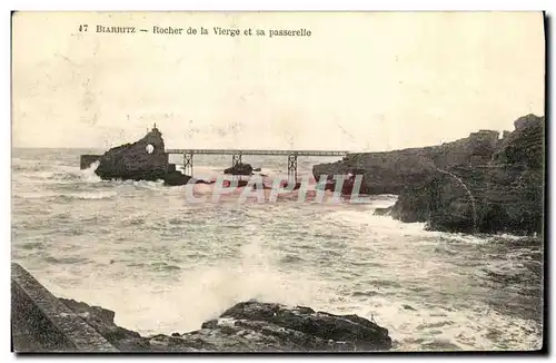 Cartes postales Biarritz Rocher de la Vierge et Sa Passerelle