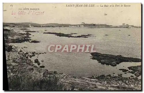 Ansichtskarte AK St Jean De Luz La Baie et Le Fort De Soccoa