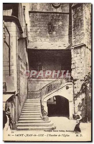 Cartes postales La Cote Basque Saint Jean De Luz L Escalier de l Eglise