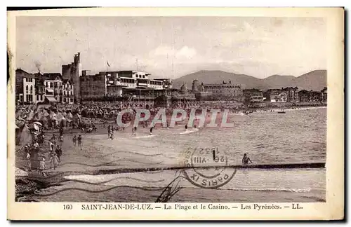 Ansichtskarte AK Saint Jean De Luz La Plage et le Casino Les Pyrenees