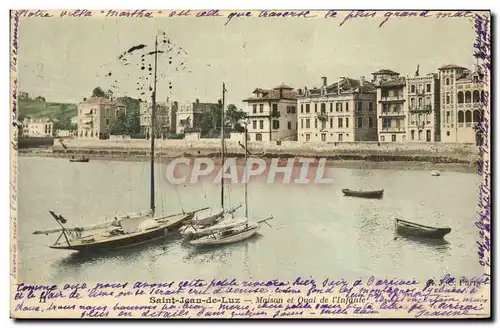 Cartes postales Saint Jean De Luz Maison et Quai De L Infante Bateau