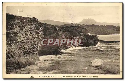 Cartes postales Saint Jean De Luz Les Falaises Vers La Pointe Ste Barbe