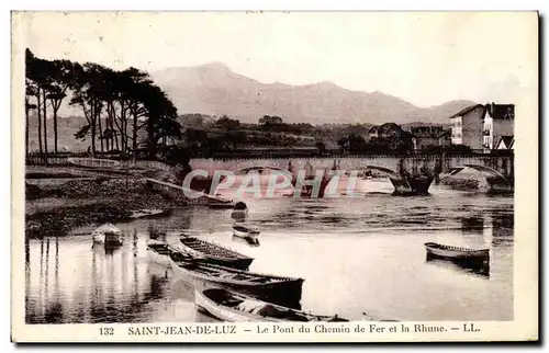 Cartes postales La Cote Basque Saint Jean De Luz Le Pont du Chemin de Fer Et La Rhune