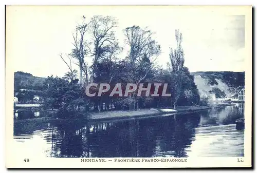 Cartes postales Hendaye Frontiere Franco Espagnole