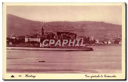 Ansichtskarte AK Hendaye Vue Generale de Fontarabie