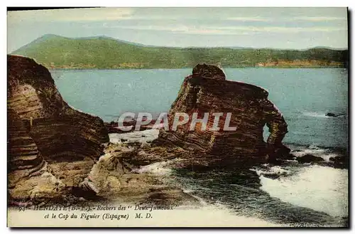 Cartes postales Hendaye Rochers des Deux Jumeaux et le CAp du Figuier