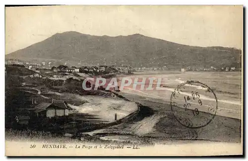 Cartes postales Hendaye La Plage et Le Zuizquibel