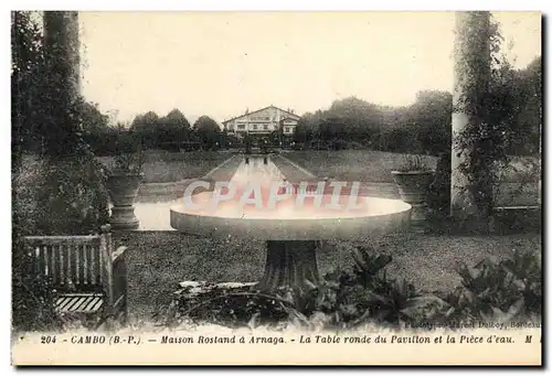 Cartes postales Cambo Maison Rostand a Arnaga La Table Ronde du Pavillon et Le Piece d eau