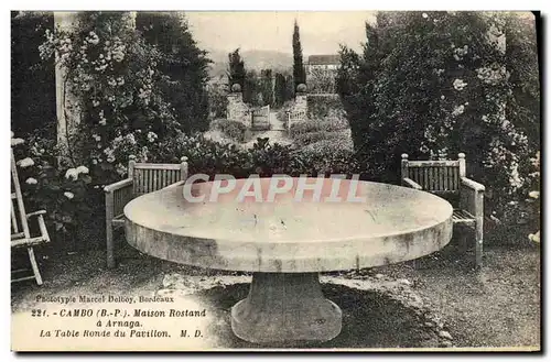 Cartes postales Cambo Maison Rostand a Arnaga La table ronde du pavillon