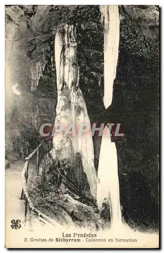 Ansichtskarte AK Les Pyreness Grottes de Betharram Colonnes En Formation