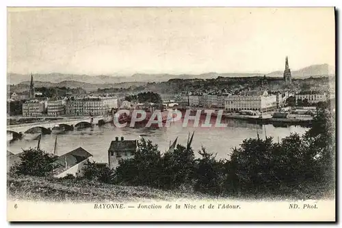 Cartes postales Bayonne Jonction de la Nive et De L Adour