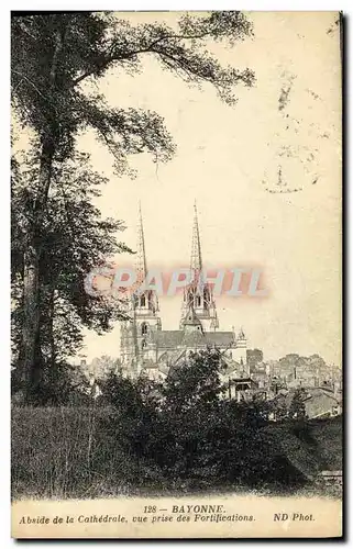 Cartes postales Bayonne Abside de la Cathedrale Vue Prise des Fortifications