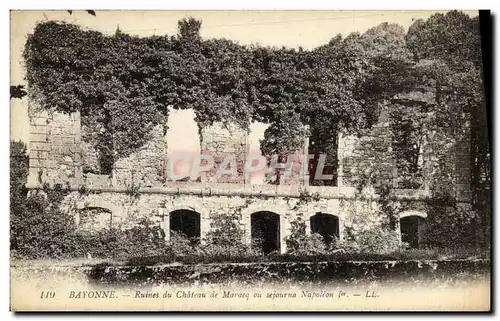 Ansichtskarte AK Bayonne Ruines Du Chateau De Maracq ou sejourna Napoleon 1er