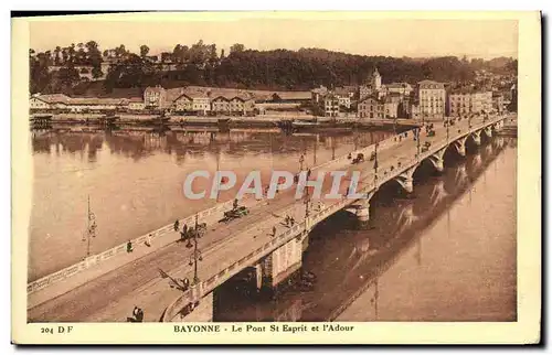 Cartes postales Bayonne Le Pont St Esprit Et L Adour