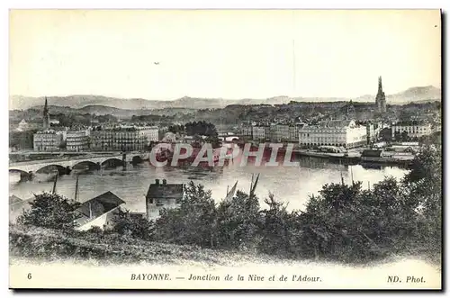 Cartes postales Bayonne Jonction de La Nive et de L Adour