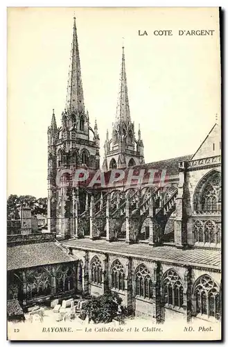 Cartes postales Bayonne La Cathedrale et de Cloitre