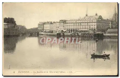 Ansichtskarte AK Bayonne La Jonction de la Nive et de L Adour