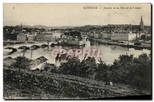 Cartes postales Bayonne Jonction de la Nive et de l Adour