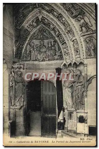 Ansichtskarte AK Cathedrale de Bayonne Le Portail du Jugement Dernier