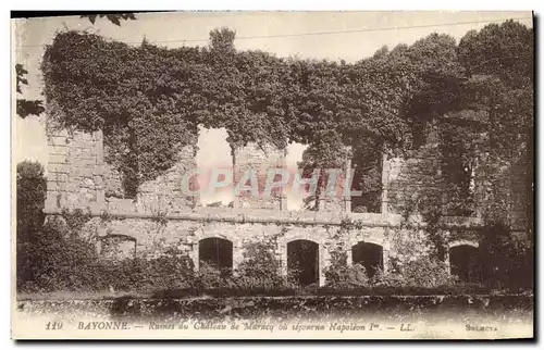 Cartes postales Bayonne Ruines du Chateau Marcoq Ou Sejourna Napoleon 1er