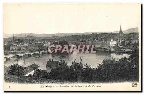 Cartes postales Bayonne Jonction de la Nive Et De L Adour