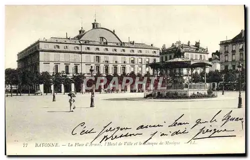 Ansichtskarte AK Bayonne La Place D Armes L Hotel de Ville