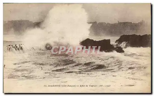 Ansichtskarte AK Biarritz Effet De Vagues