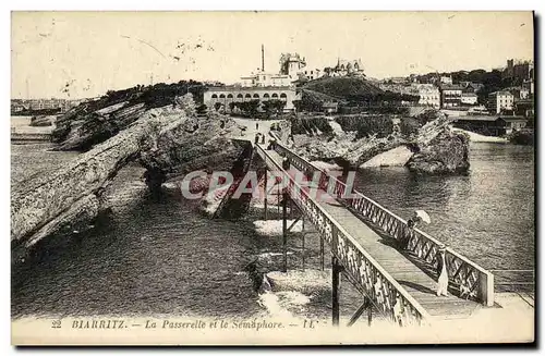 Cartes postales Biarritz La Passerelle Et Le Semaphore