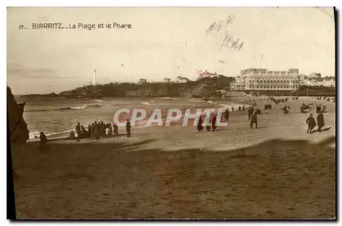 Ansichtskarte AK Biarritz La Plage Et Le Phare