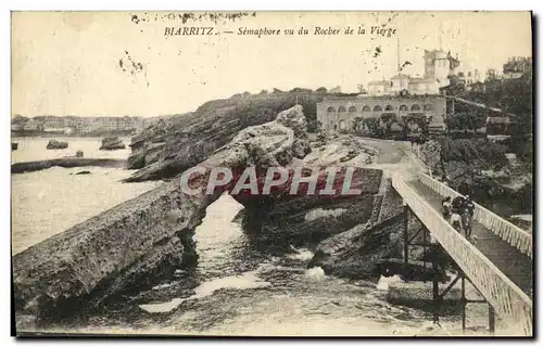 Ansichtskarte AK Biarritz Semaphore Vu Du Rocher de la Vierge