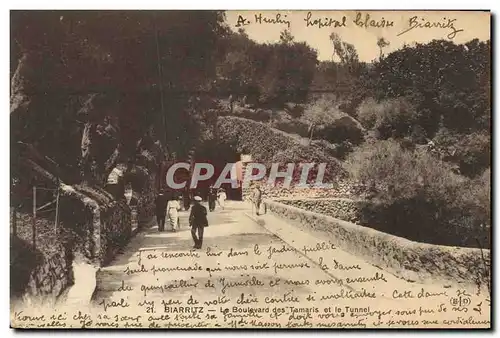 Cartes postales Biarritz Le Boulevard Des Tamaris Et Le Tunnel