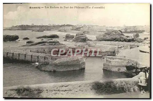 Cartes postales Biarritz Les Rochers Du Port Des Pecheurs