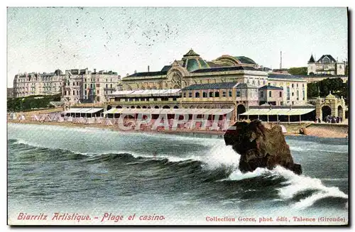 Cartes postales Biarritz Artistique Plage Et Casino