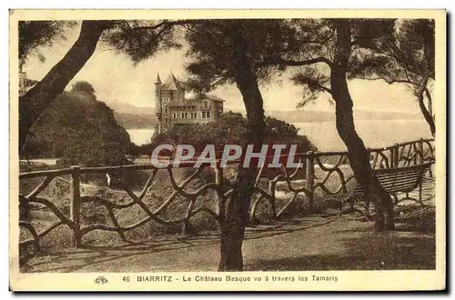 Ansichtskarte AK Biarritz Le Chateau Basque Vu A Travers Les Tamaris