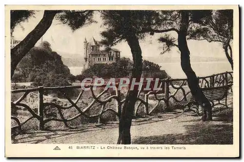 Cartes postales Biarritz Le Chateau Basque Vu A Travers Les Tamaris