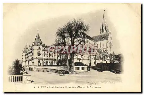 Cartes postales Pau Hotel Garrion Eglise Saint Martin