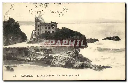 Ansichtskarte AK Biarritz La Villa Belza et La Cote des Basques