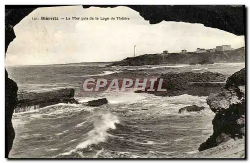 Cartes postales Biarritz La Mer Pris de la Loge de Theatre