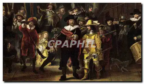 Cartes postales Amsterdam RAmbrandt Die Nachtrunde