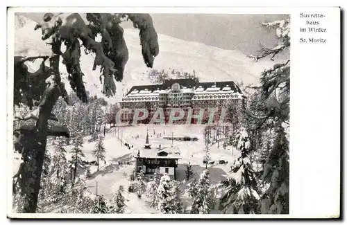 Ansichtskarte AK Suvrettahaus Im Winter St Moritz