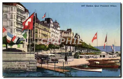 Cartes postales Geneve Quai President Wilson