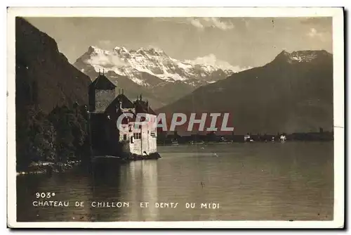 Cartes postales Chateau De Chillon et dents Du Midi