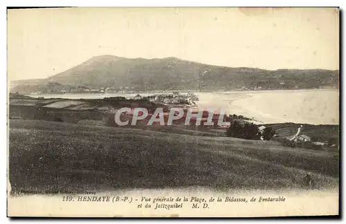 Cartes postales Hendaye Vue Generale De La Plage De La Bidassoa