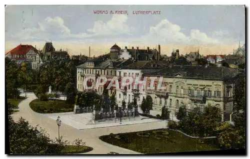 Cartes postales Worms A Rhein Lutherplatz