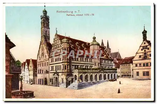 Cartes postales Rothenburg ob Rathaus erbaut 1572