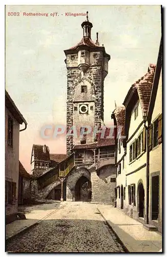 Cartes postales Rothenburg Laub Klingentor